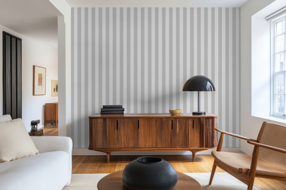 Picture of Striped Linen Light Grey - 1031601-04